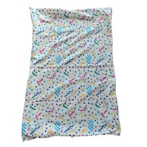 Vintage 90s Evenflo Memphis Style Confetti Geometric Abstract Fitted Crib Sheet